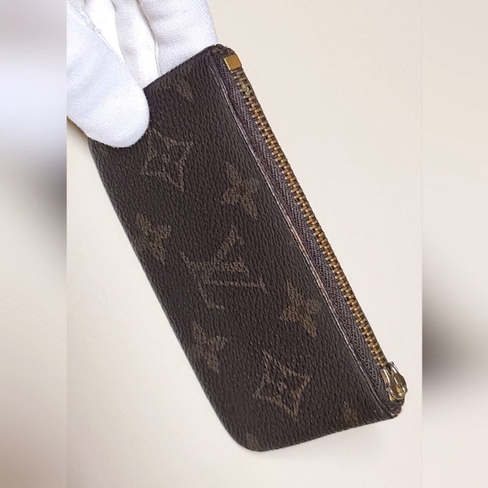LV🔥Pochette Clé Mono Canvas BRW PVC Coin Zip Keyholder - Picture 3 of 8